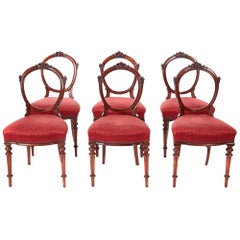 Fine Quality Set of Six Antique Victorian Dining Chairs