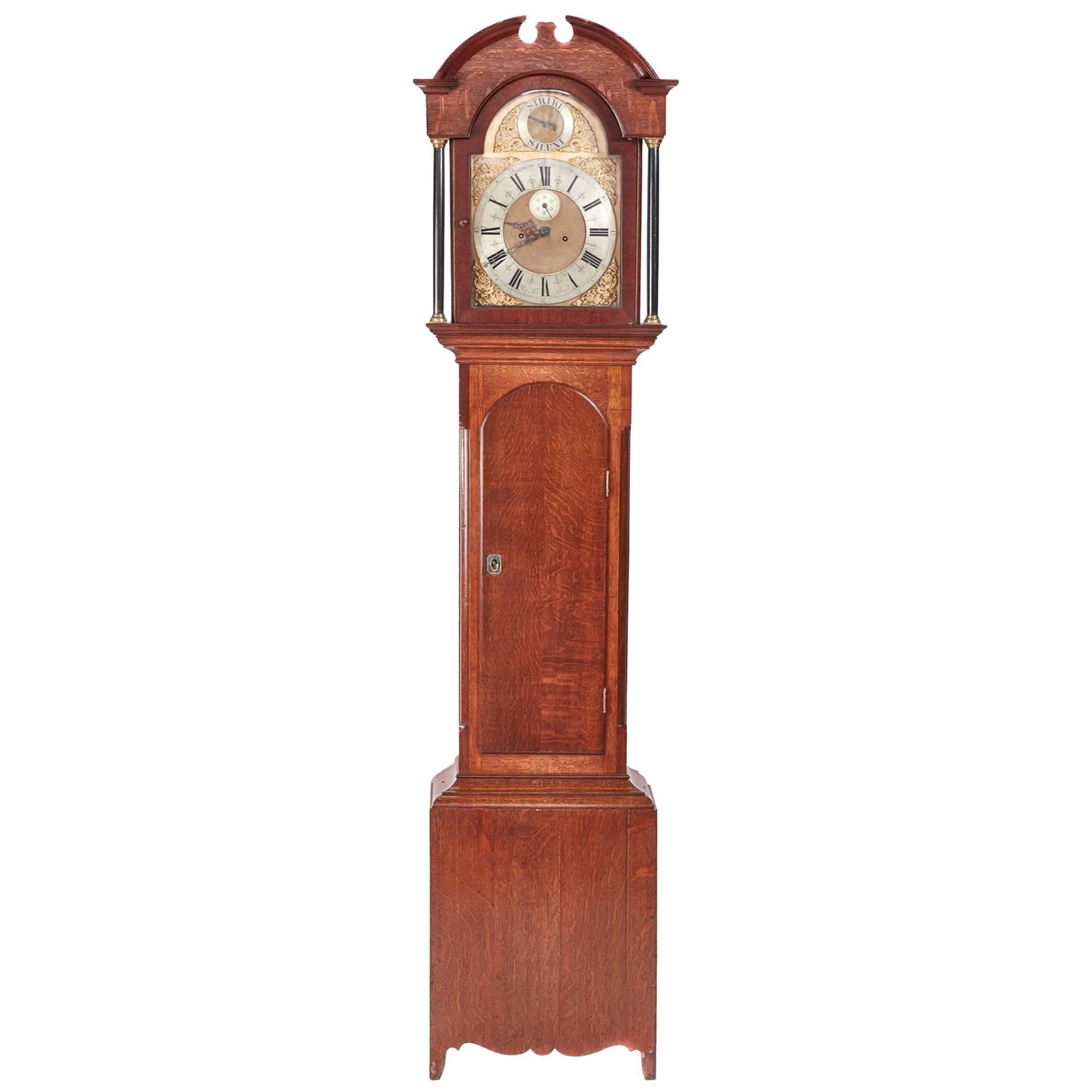 Antique English Northern Lancastershire Grandfather Clock at 1stdibs