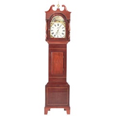 Antique Mahogany Inlaid Grandfather Clock