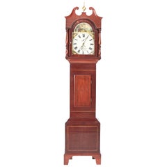 Antique Mahogany Inlaid Grandfather Clock