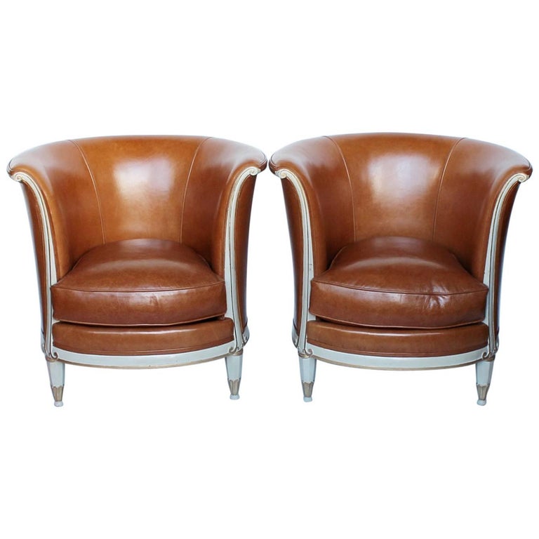 Pair of Art Deco Tub Chairs at 1stDibs