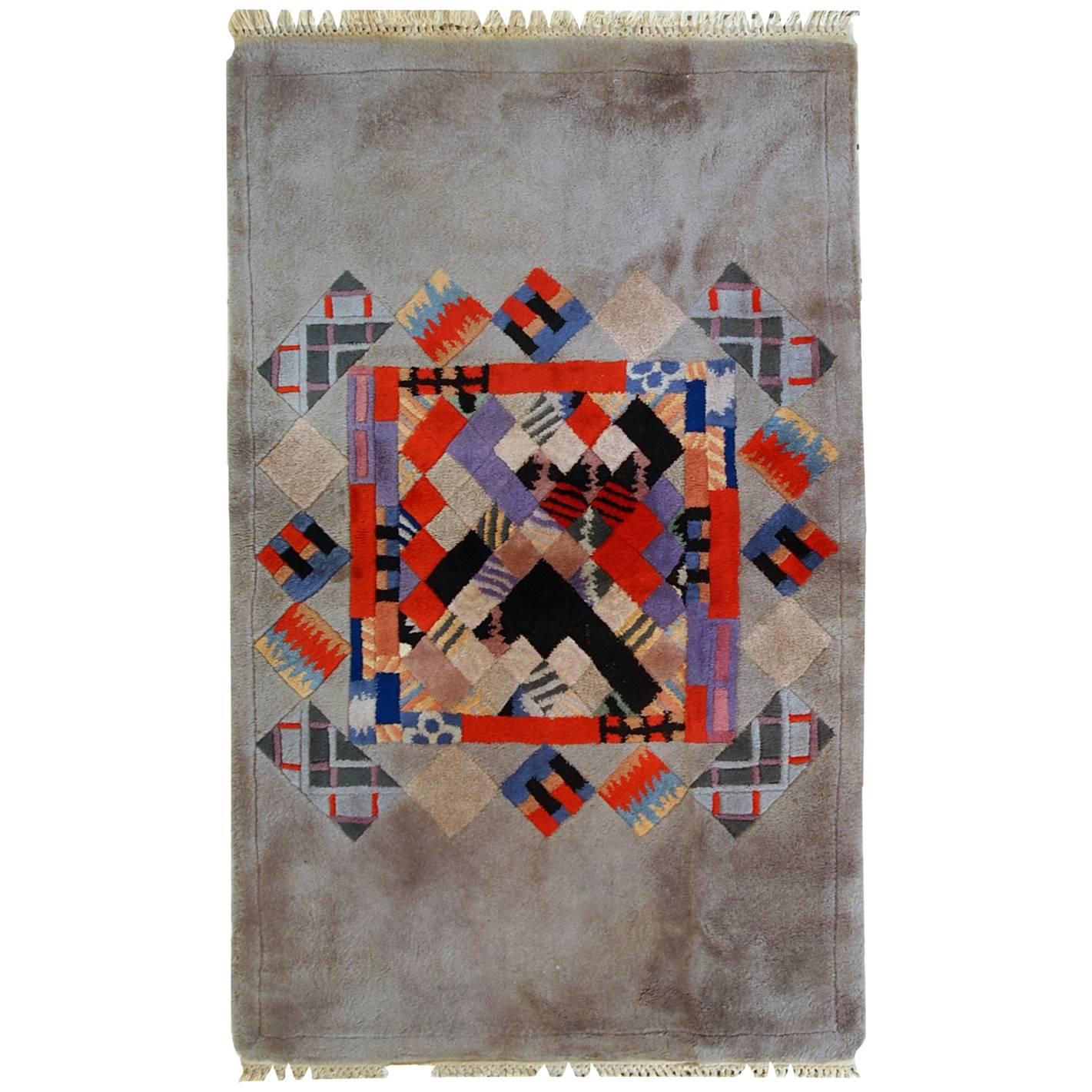 Handmade Vintage Tibetan Khaden Modern Rug, 1980s, 1C574