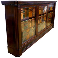 19th Century English Mahogany Glass Fronted Bookcase