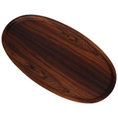 Danish Midcentury Rosewood Tray Produced by Silva, Patented Registered Trademark