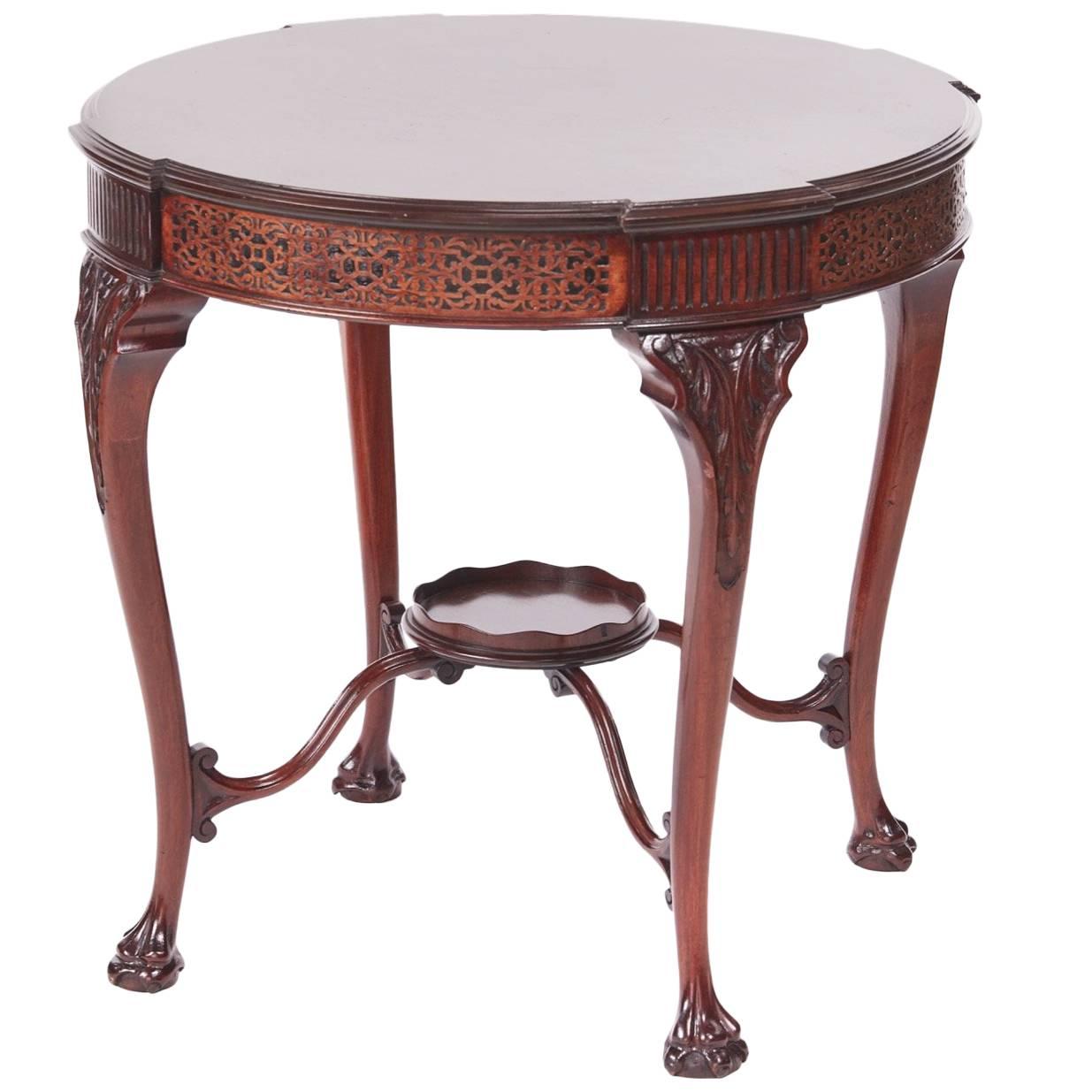 Quality Antique "Chippendale Revival" Mahogany Centre Table For Sale