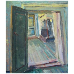 Vintage Powerful Expressionist Work of a Scandinavian Interior