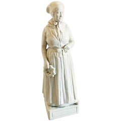 Royal Copenhagen Blanc de Chine Figurine of Refsnæs Woman #12166