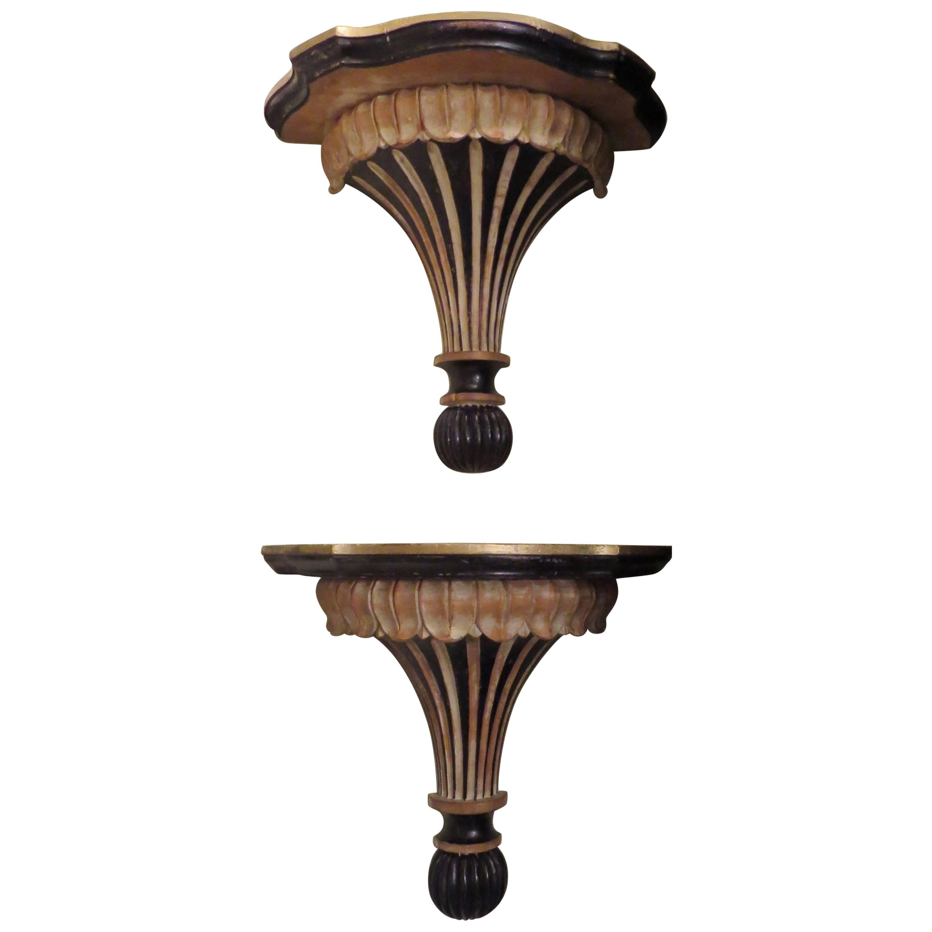 Pair of Carved Wall Brackets