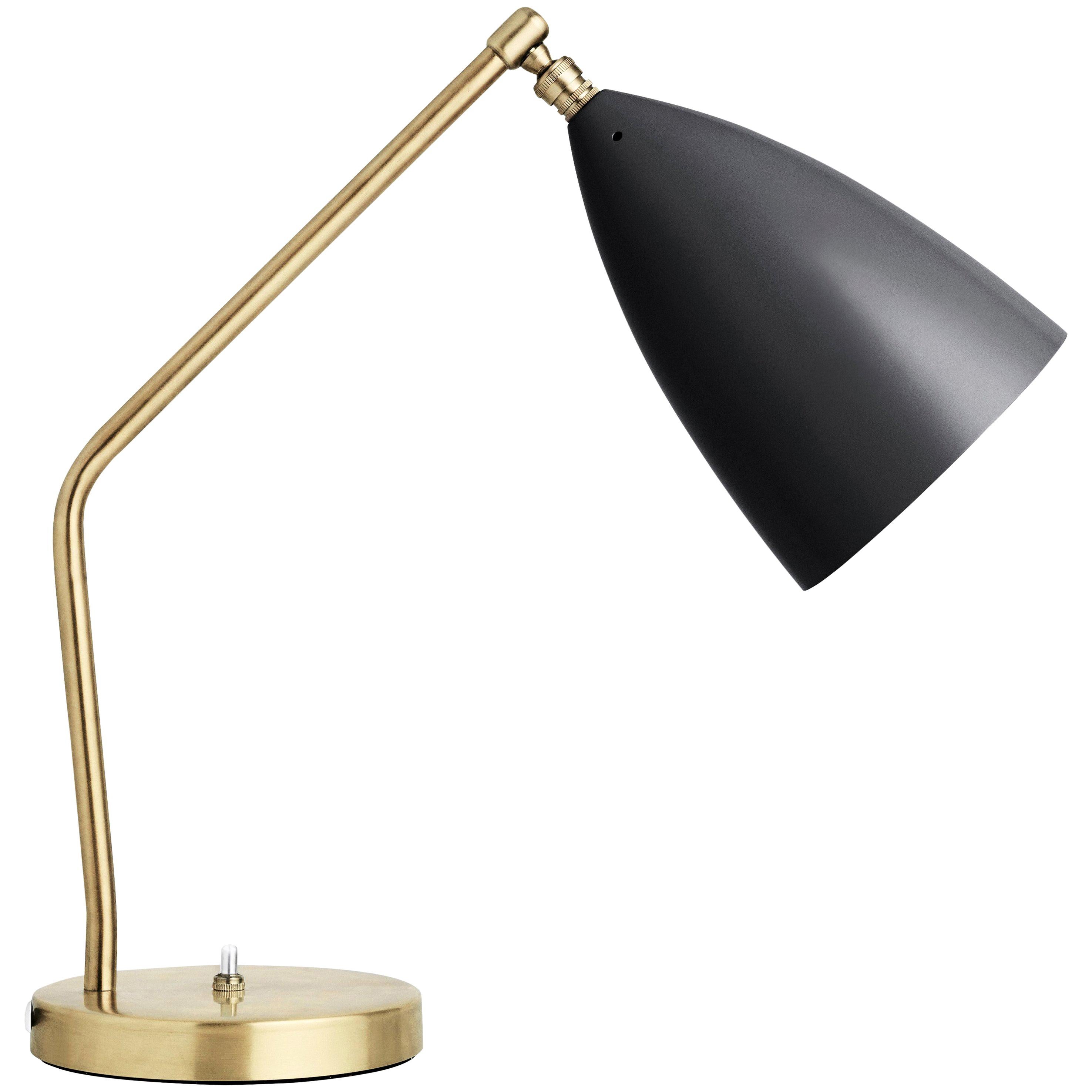 Greta Magnusson Grossman 'Grasshopper' Table Lamp in Black Semi-Matte For Sale