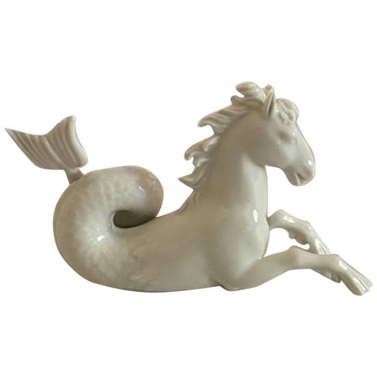 Royal Copenhagen Blanc De Chine Merhorse Decorative Table Figurine For Sale