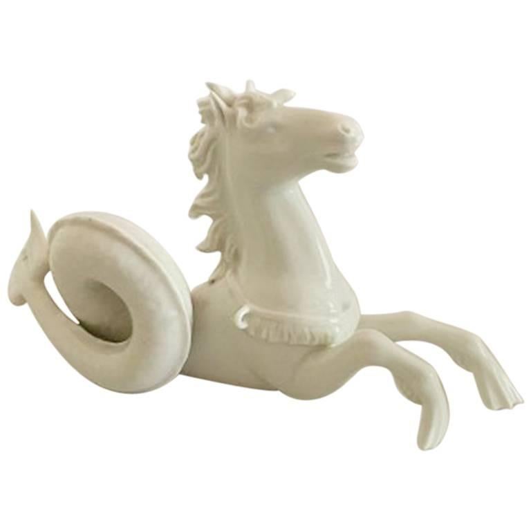 Royal Copenhagen Blanc de Chine Merhorse Decorative Table Figurine For Sale