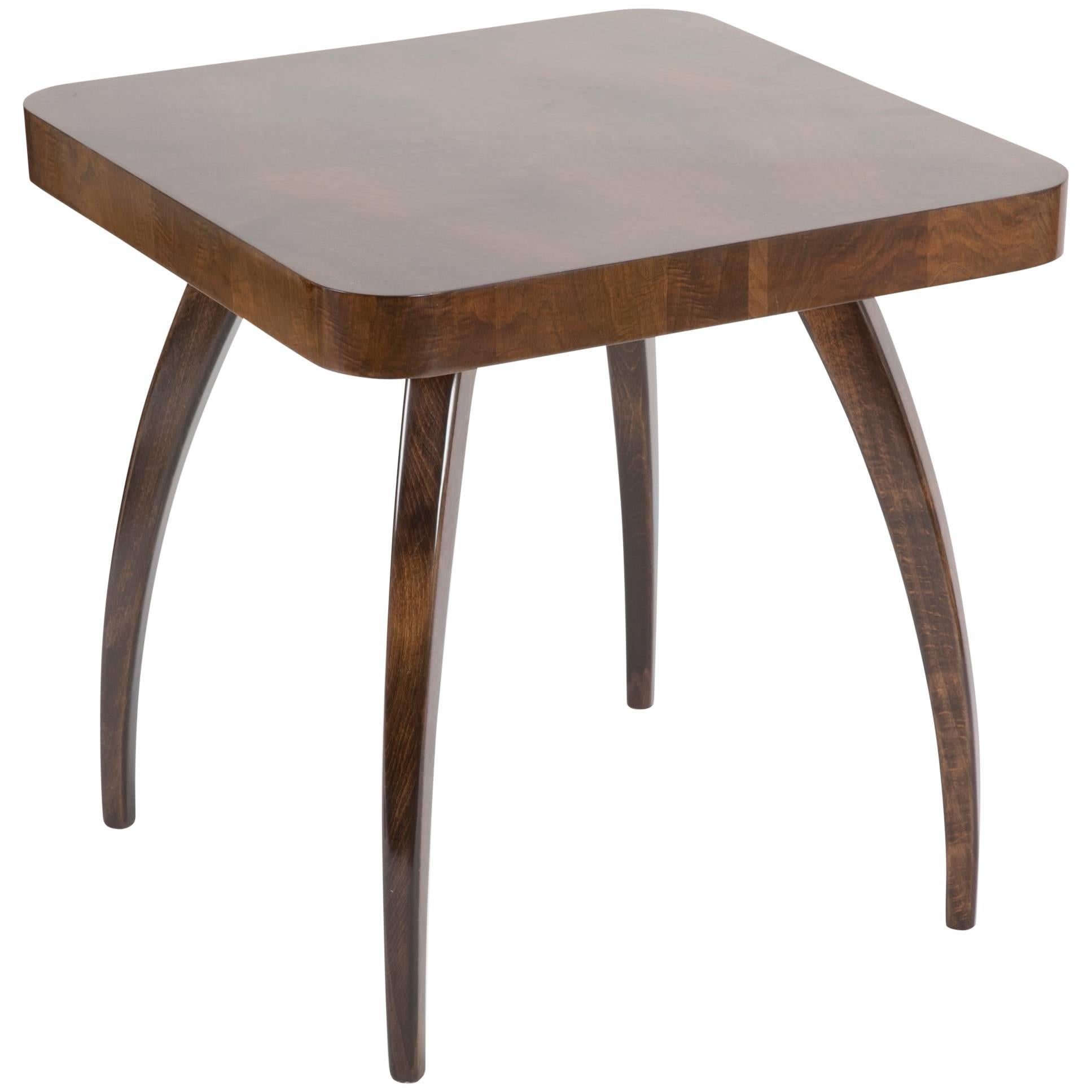 Walnut Side Table Designed by Jindrich Halabala in the 1930s