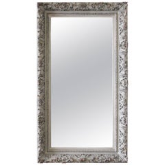 Large Rectangular Painted Carved Style Mirror