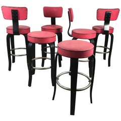 Vintage Midcentury Bentwood Bar or Counter Stools by National Store Fixture Co.