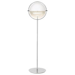 Louis Weisdorf 'Multi-Lite' Floor Lamp in White and Chrome