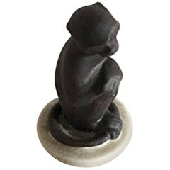 Royal Copenhagen Stoneware Jeanne Grut Monkey Baby Figurine