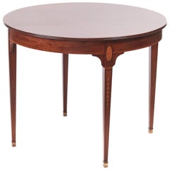 Quality Antique Mahogany Inlaid Round Centre Table