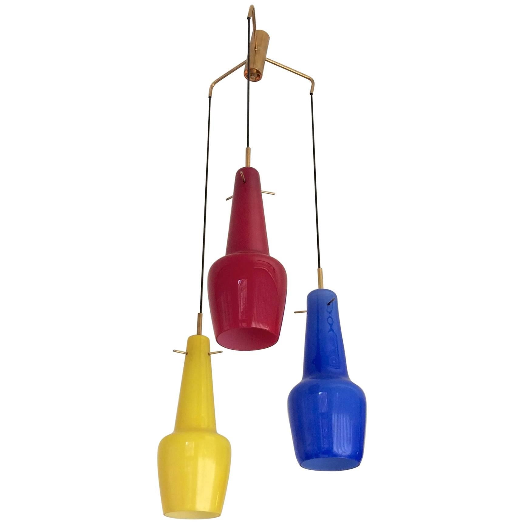 Vistosi Pendant Lamp, circa 1960, Italy