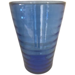 Vintage Whitefriars William Wilson Tall Sanctuary Blue Vase