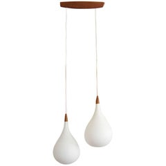 Elegant Pendant Lamp Drop by Uno & Östen Kristiansson for Luxus Vittsjö Sweden