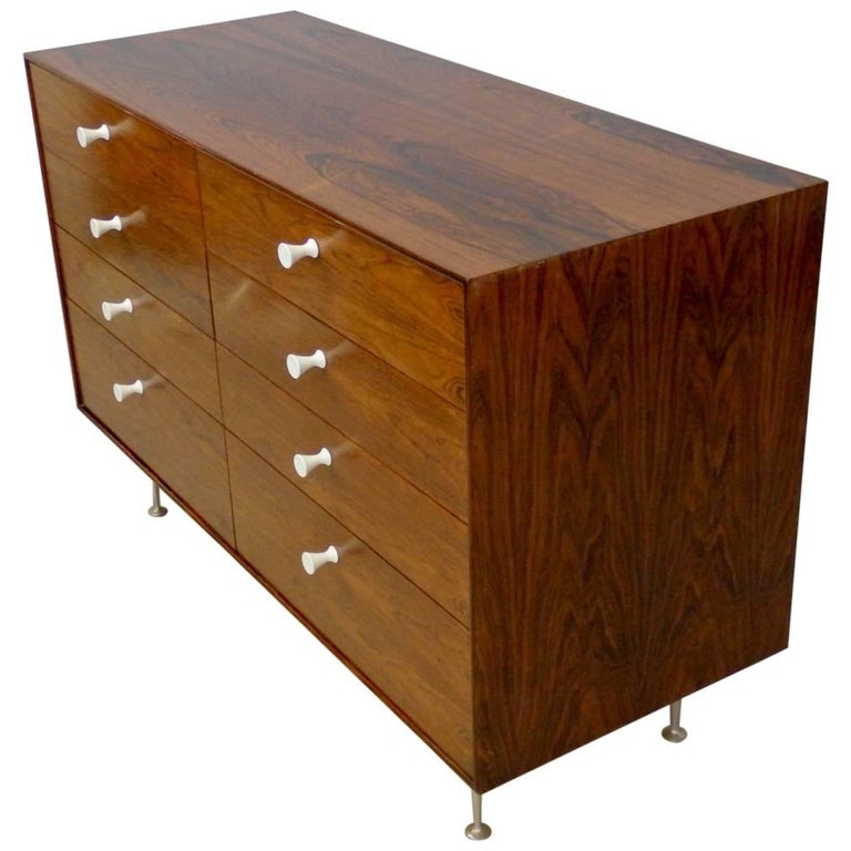 Nelson Herman Miller Thin Edge Rosewood Dresser For Sale at