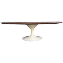 Oval Eero Saarinen for Knoll Tulip Coffee Table in Walnut