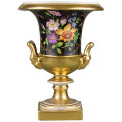 Medici Porcelain Vase Hand-Painted Flower Ornamented Decoration, 1820-1840