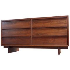 Vintage New England Solid Walnut Chest of Drawers