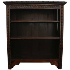 Pair of English Oak Carved Bookcases