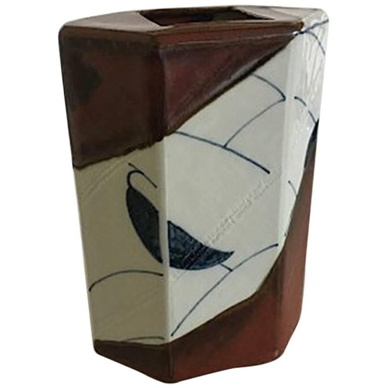 Royal Copenhagen Ceramic Vase from 1979 by Anne-Mette Trolle For Sale