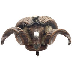 boîte à priser ou à mollusques en forme de tête de bélier écossais du 19e siècle