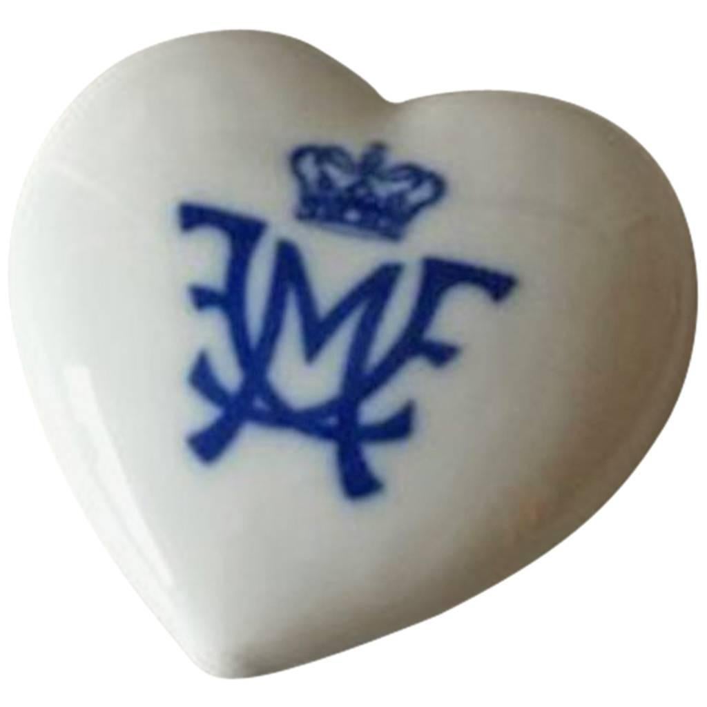 Royal Copenhagen Porcelain Heart Made for Guests at Danish Royal Wedding in 2004 For Sale