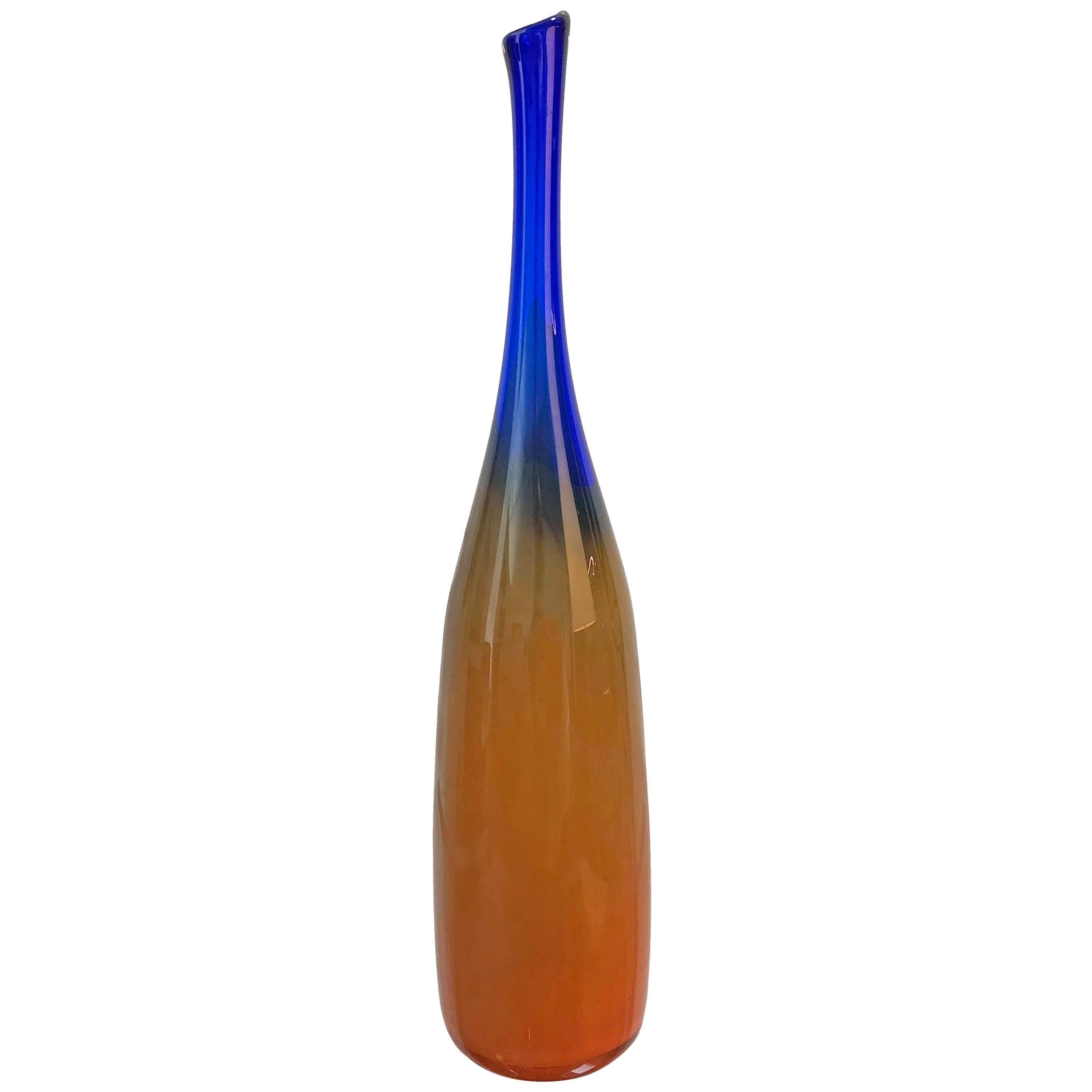 Signed Glass Vase from Leerdam Netherland