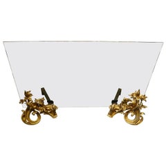 Ormolu Gilt Bronze Chenets Fire Screen
