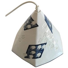 Royal Copenhagen Lamp with Decoration in Blue