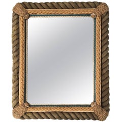 Antique Sailor Made Nautical Ropework Mirror, circa 1920s