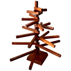 Japanese Articulating Wood Candelabra