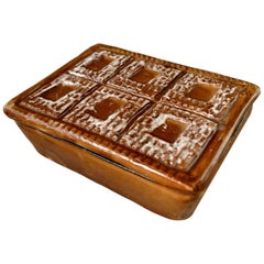 Italian Ceramic Brown Box