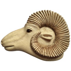 Vintage Stan Hill Fine Bone Carving Representing a Mountain Ram