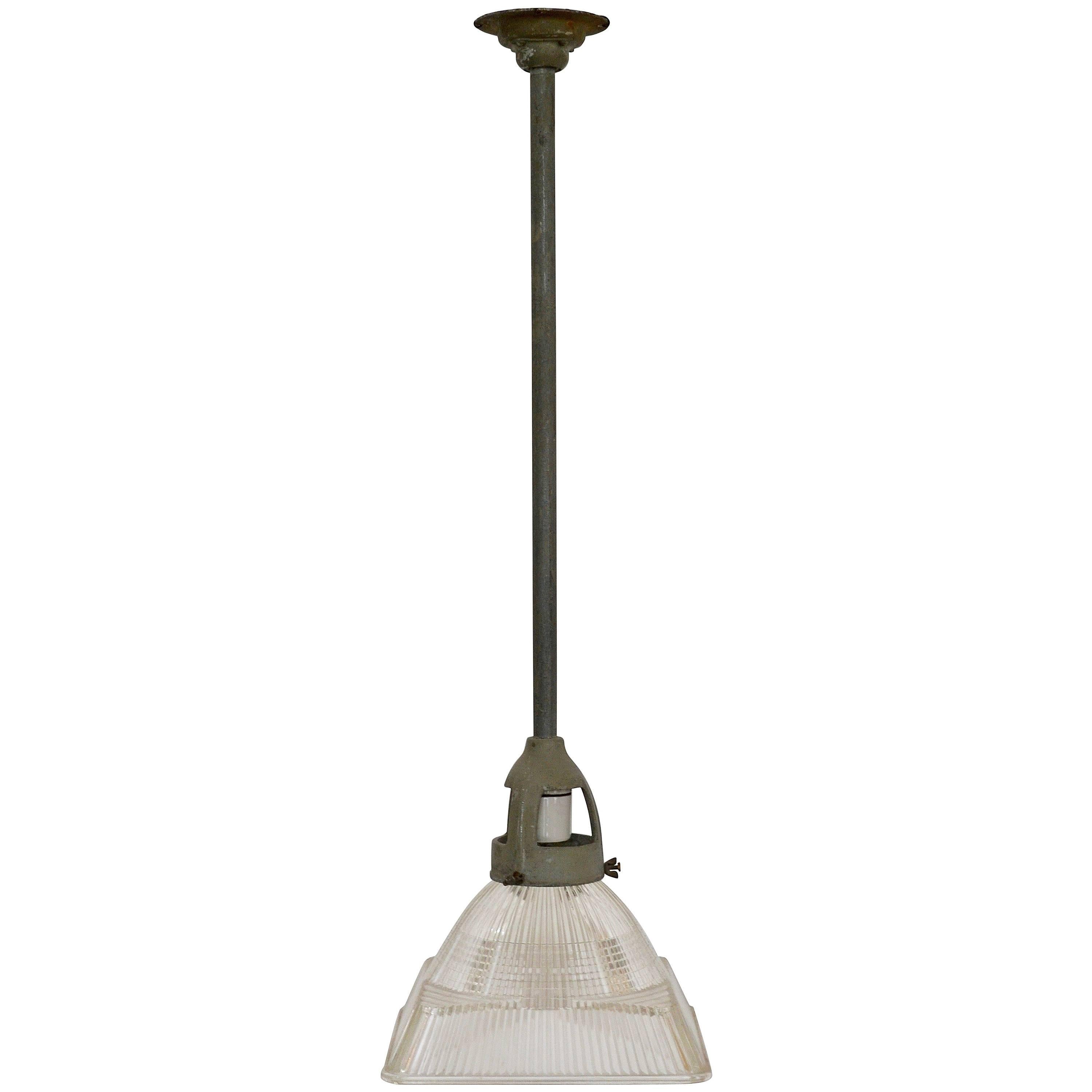 Lampada a sospensione olofanica quadrata