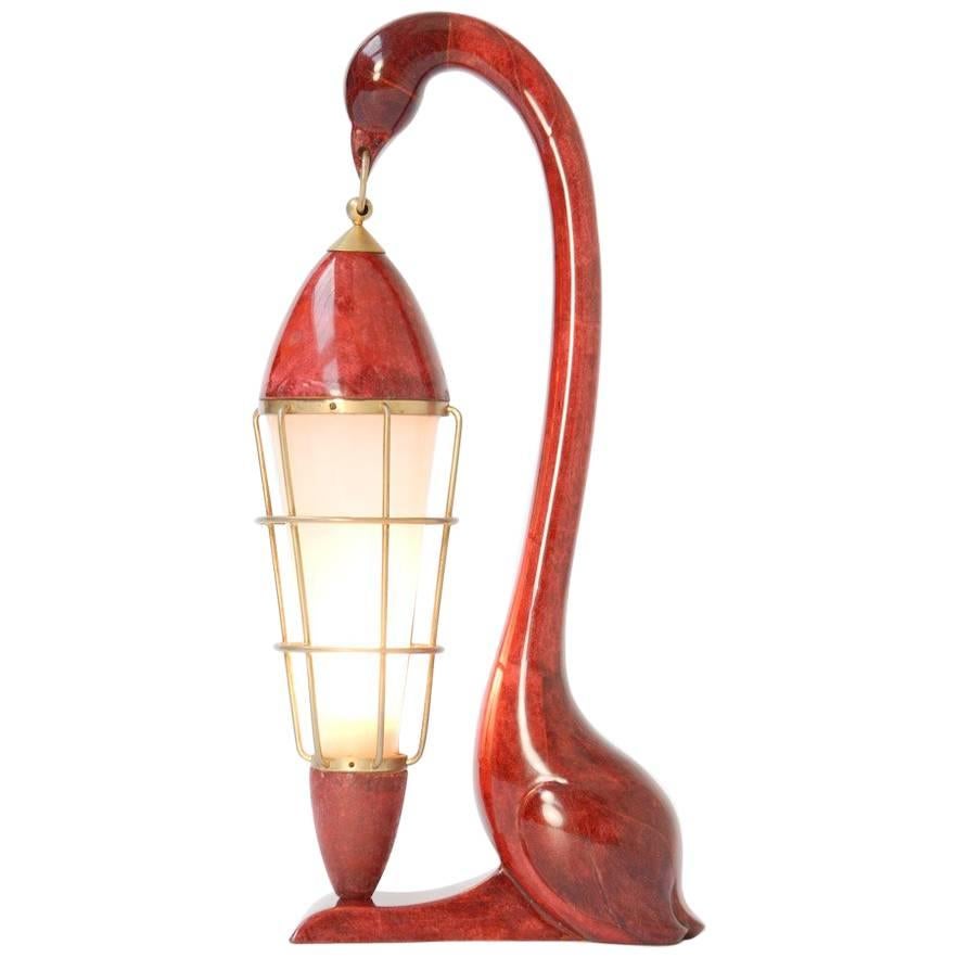 Elegant Swan Table Lamp by Aldo Tura
