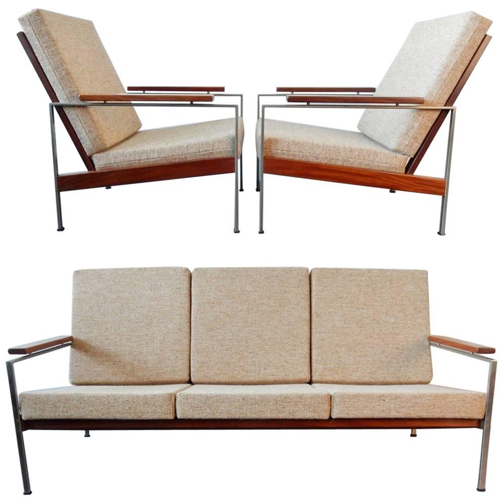 Seating Group of Two Lounge Chairs and a Sofa by Rob Parry for Gelderland, 1960s