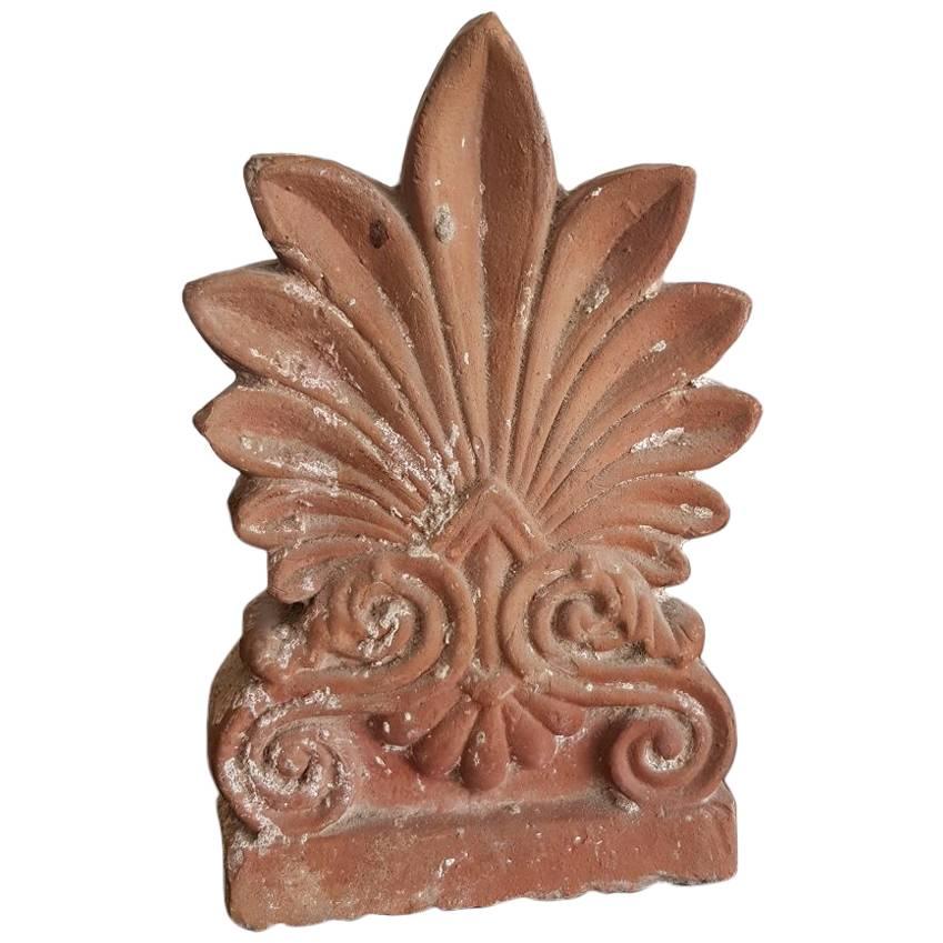 Late 19th Century Etruscan/Roman Style Terracotta Antefix