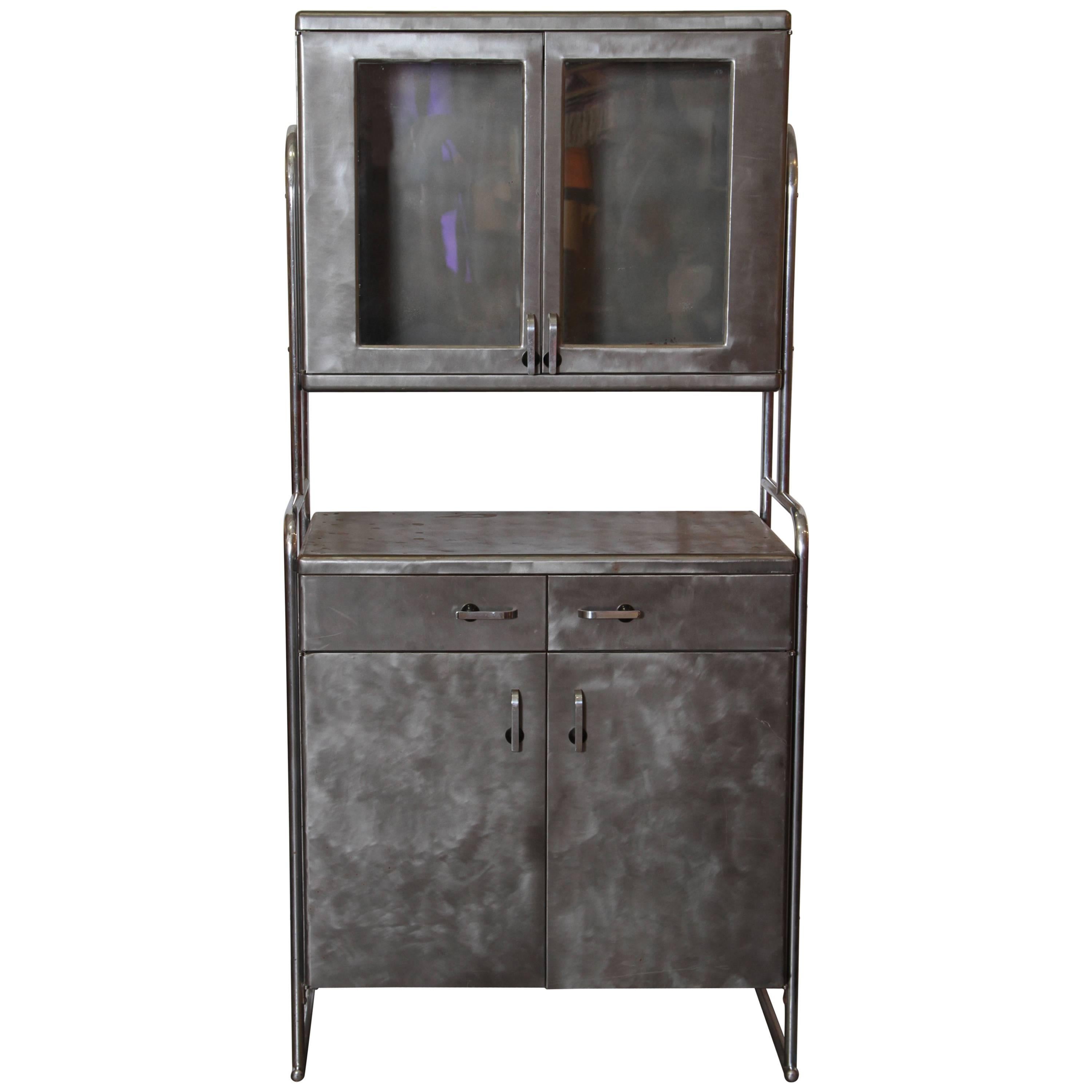 Art Deco Machine Age Wolfgang Hoffmann Attribution, Rare Cabinet by Howell