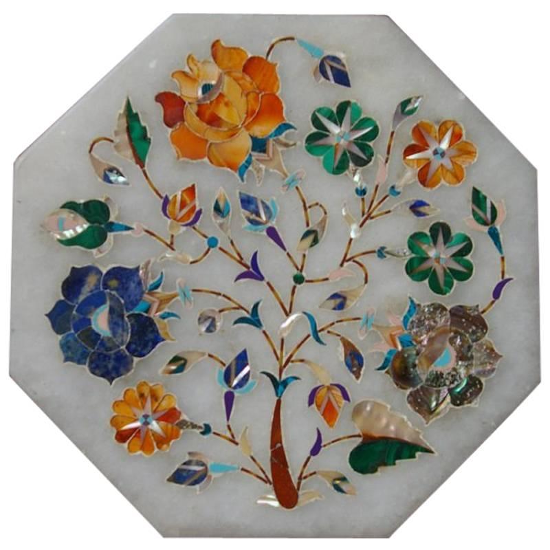 Mid-20th Century Italian Marble Pietra Dura Tile