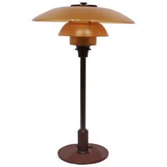 PH 3/2 Table Lamp with Amber Colored Shades by Poul Henningsen, 1920s