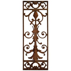 Late 19th Century Cast Iron French Door Guard