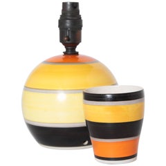 Lampe et duo gobelet Art Déco Susie Cooper Gray's Pottery Modernist