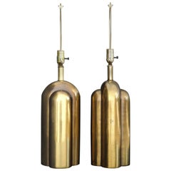 Art Deco Style Machine Age Antique Bronzed Lamps by Westwood Industries