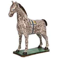 Antique Earthenware Figure of a Horse